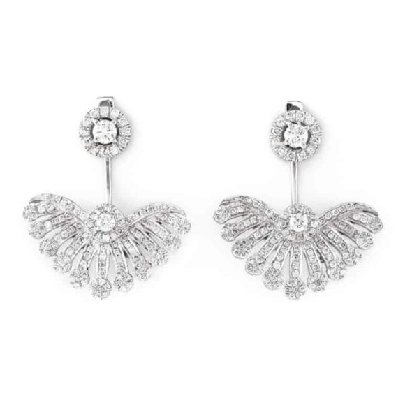 White Diamond Earrings - Falamank
