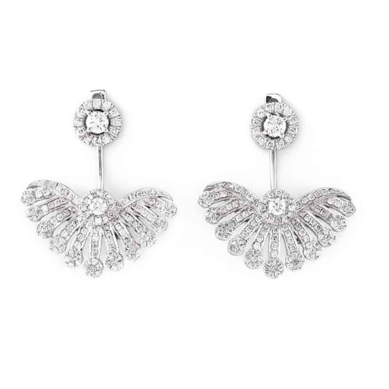 White Diamond Earrings - Falamank